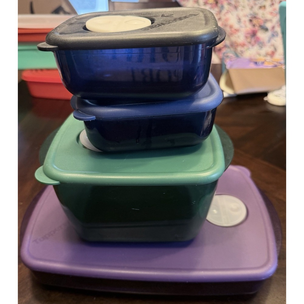 Tupperware Rock N Serve Set of 4 with lids